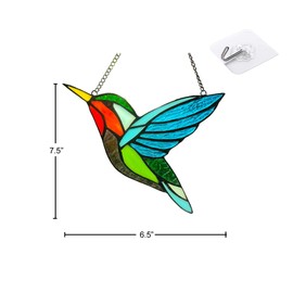 ZUAJITER Colibrí para colgar en ventanas, decoraciones de vidrieras de pájaros, atrapasueños para decoración de ventanas, regalos de colibrí para mamá, amantes de los pájaros