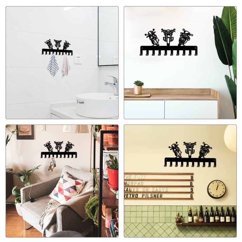 SUPERDANT 3 Cool Motorcycles Key Holder Decorative Hook Rack Hanger