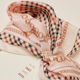 Daks (신세계강남점)DCSC1F825 베이지 체크체인 PETIT 삼각 스카프링 세트 (Sinsagae Gangnam Branch) DCSC1F825 Beige Check Chain PETIT Triangle Scarf Ring Set