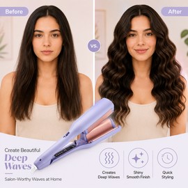 32mm Hair Waver Curling Iron for Beach Waves – Fast-Heating Deep Crimper Tool with Adjustable Heat