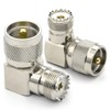 Ahoaepy 2PCS PL259 UHF 90 Degree Right Angle Coax Adapter,