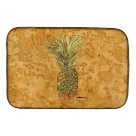 Caroline's Treasures 8654DDM Pineapple Dish Drying Mat Absorbent Dish Drying Mat Pad for Kitchen Counter Dish Drainer Mat for Countertop, 14 x 21", Multicolor
