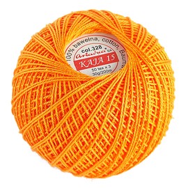 Cotton Crochet Yarn Double Mercerized Thread 220yd/200m Ball 1.05oz/30g Knitting Tatting Emroidery Size 15 Orange (328)