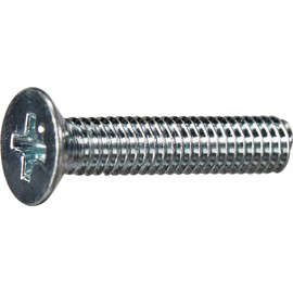 Trusco Y827-0620 Countersunk Head Machine Screws, Trivalent White, All Screws, M6 x 20, Pack of 10, Small Quantity