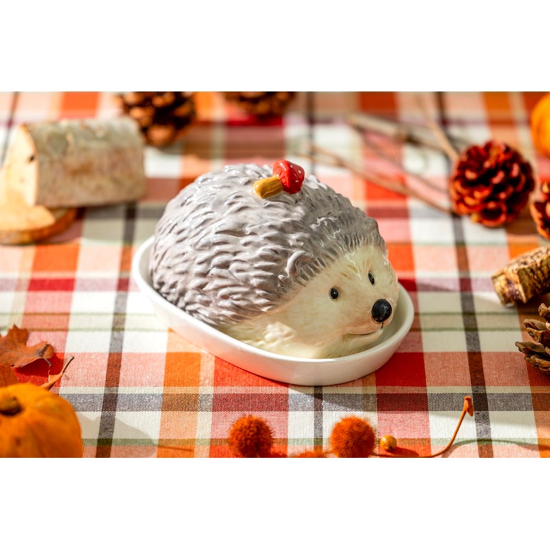 Potter's Studio Hedgehog Butter Dish with Lid Multicolor