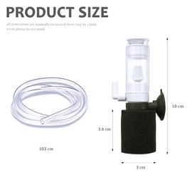 GZjiyu Set of 2 Air Lifter Filters, Quiet Mini Aquarium Filter, 3-in-1 for Small Fish Tank, Ball Shaped Fish Container, Specially Shaped Fish Container