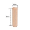 TERF® 200 Pcs Wooden Dowel Pins 6mm X 30mm Wood