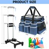 Large Rolling Cleaning Caddy Bag with Detachable Trolley,Cleaning Cart on