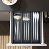 Small Silverware Drawer Organizer Kitchen Utensils Bamboo Cutlery Tray Narrow