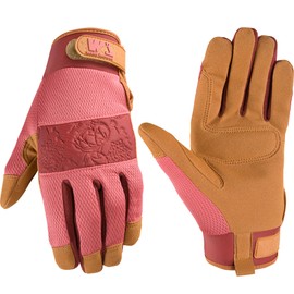 Wells Lamont Women's High Dexterity Breathable Work and Gardening Gloves, Pink, Medium (7759M-700)