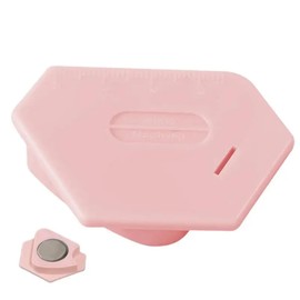 YICBOR Magnetic Seam Guide for Sewing Machine, Polygonal Multifucntional Seam Guide Hemmer Guide with Scale, Universal Sewing Accessories and Supplies (Pink)