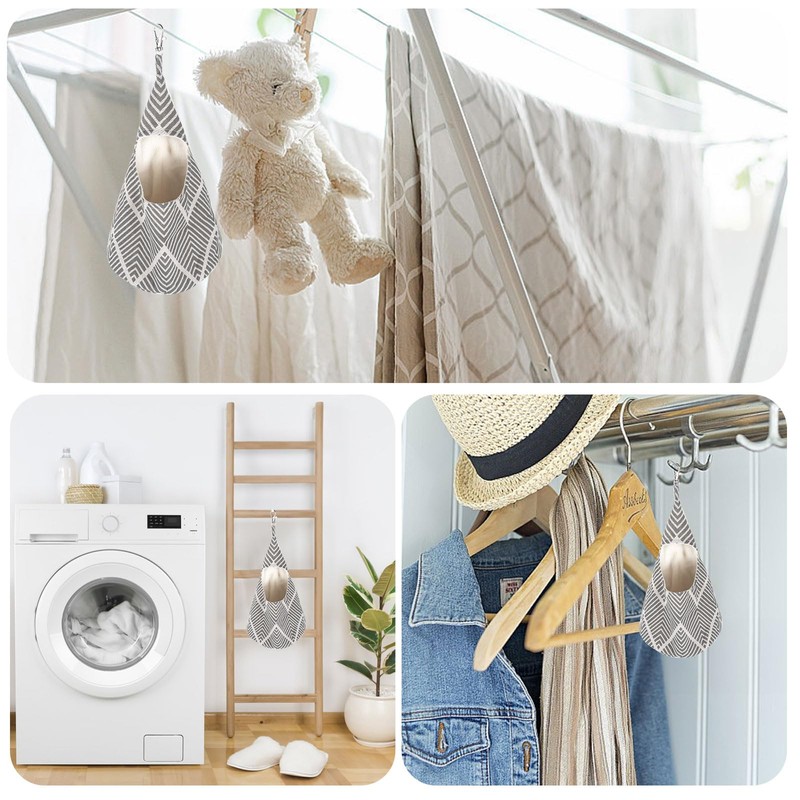 Peg Bag for Washing Line with Hanger, Washable Conical Peg