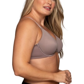 Vanity Fair Vanity Fair Women's Beauty Back Smoothing Bra, Minimizes Bust Line up to 1.5", Non Padded Cups up to H, Smoked Oyster