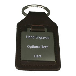 Leather Keyring Birthday Name Optional Engraving - Noel