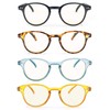 OLOMEE Reading Glasses Women Blue Light Blocking Round Readers +1.50