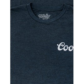 Tee Luv Men's Coors Original Beer Shirt - Coors Rodeo Bull Cowboy T-Shirt, Denim Black Heather, L