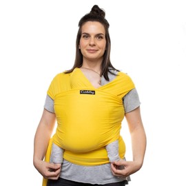 CuddleBug CuddleBug Baby Wrap Carrier Sling for Newborns - Porte Bebe Infant Carrier Newborn To Toddler up to 36 lbs - Lightweight & Hands Free Baby Sling Carrier (Yellow)