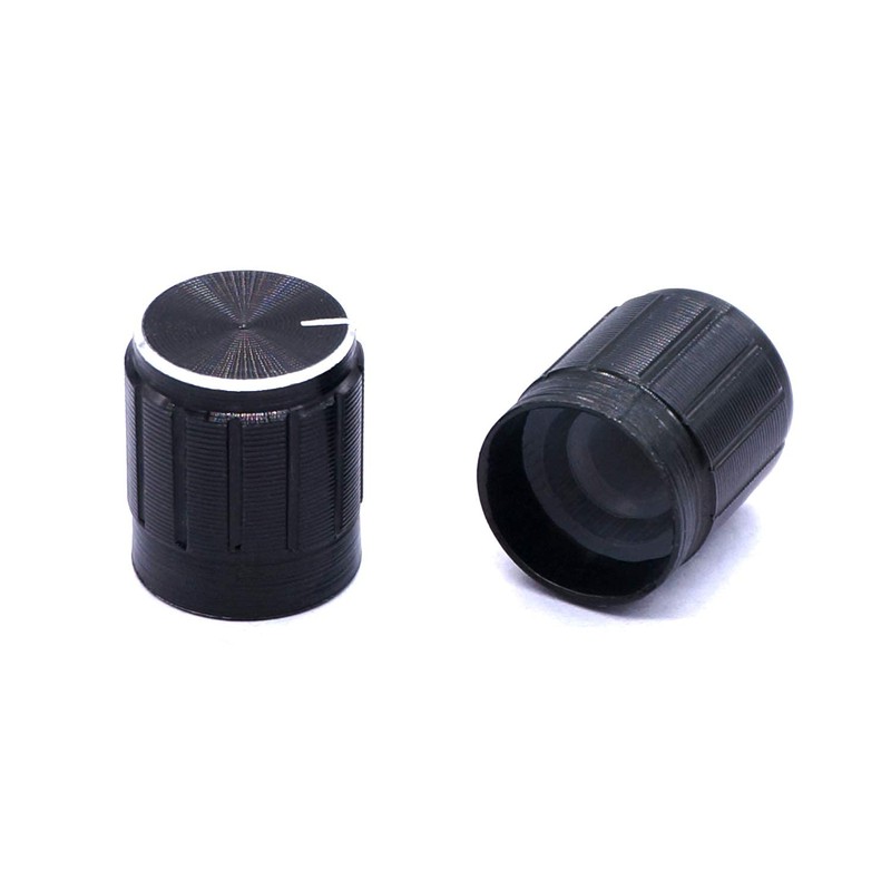 Taiss/ 10pcs Black Metal 6 mm Knurled Shaft Insert Dia.