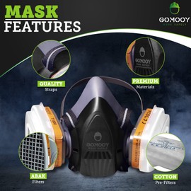 GOMOOY Universal Replacement Set Activated Carbon Filter FP3 Respirator Mask Gas Mask Antiga Dustproof Respirator Half Mask Protection Work Chemicals Powder Painting Toxic Dä