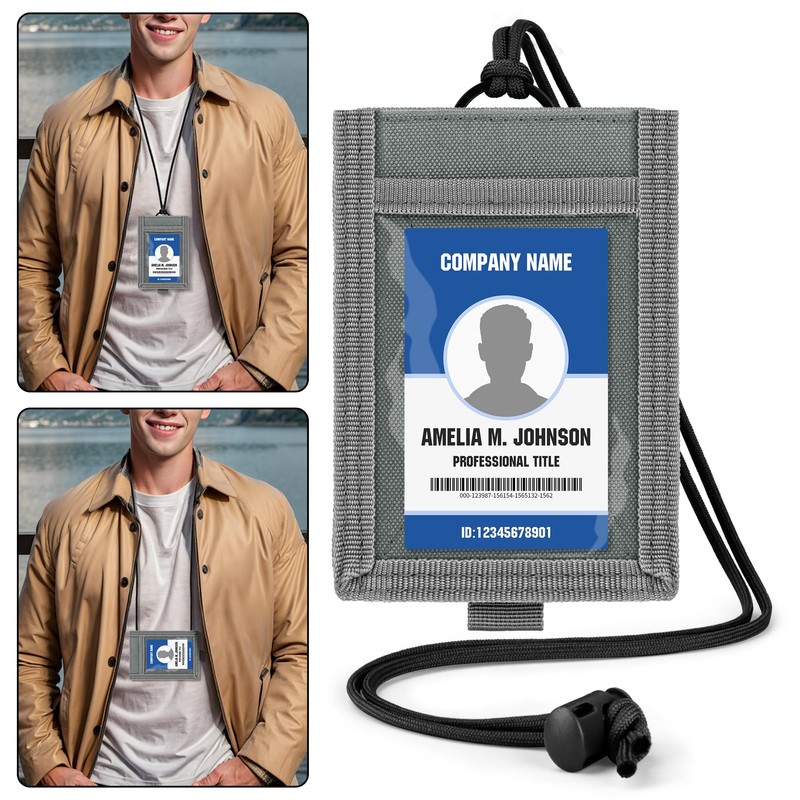 IronSeals Tactical ID Card Holder Hook & Loop Patch Badge