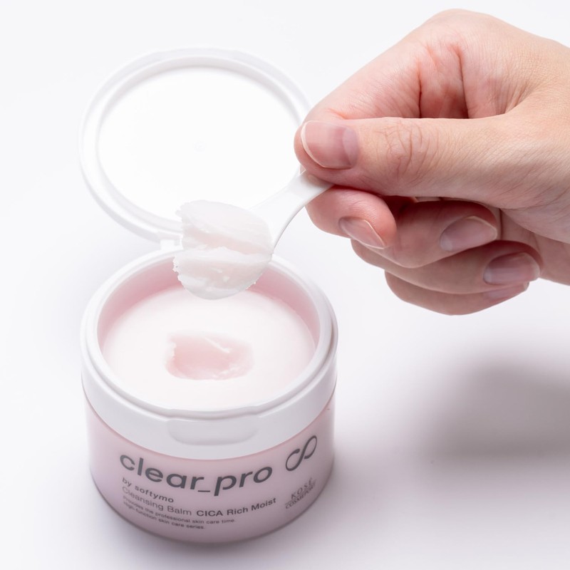 KOSE Softymo Clear Pro Cleansing Balm, CICA, Rich Moist, 3.2