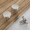 LONTAN Pack of 15 Furniture Knobs, Matt Silver Cupboard Knobs,
