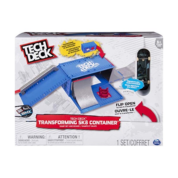 TECH DECK - Transforming SK8 Container with Ramp Set and Skateboard