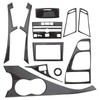 AUTOKAY 11pcs Carbon Fiber Full Interior Set Kit Cover Trim