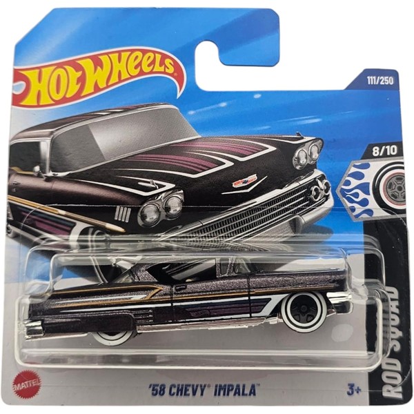 Hot Wheels '58 Chevy Impala, Rod Squad Series, 8/10, Die-Cast