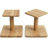 OKOstand Desktop Speaker Stands Made of Pure Solid Wood, Natural