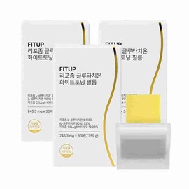 FITUP Liposomal Glutathione White Toning Film Liposomal Vitamin C 30 Sheets x 3 Packs High Phospholipid Content High Purity 90% Excipient-Free / FITUP 리포좀 글루타치온 화이트 토닝 필름 리포조말 비타민C 30매X3개 인지질 고함량 고순도 90% 무부형제