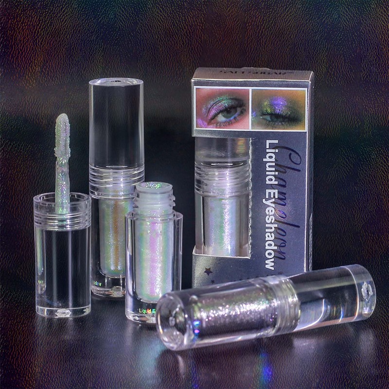Liquid Chameleon Eyeshadow, Metallic Shimmer Changing Liquid Eyeshadow, Long-Lasting &