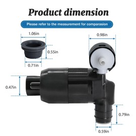 LoloWheat Windshield Washer Pump Compatible with Nissan Pathfinder 2013 2014 2015 2016 2017 2018 2019 for Infiniti JX35 QX60 2013-2021Replace# 28920-3JA0A 289203JA0A