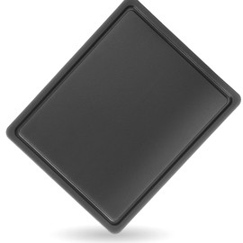 Kerafactum Schneidbrett Hackbrett Küchenbrett Schneidebrett Tranchierbrett Küchen Steak Brett mit Saftrinne Saftrille Kunststoff HDPE robust langlebig in 8 Farben verfügbar Gastronorm 1/2 schwarz
