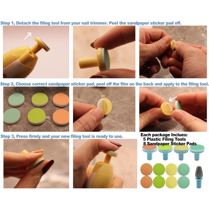 Nail File Replacement Pads 12 in 1- Baby Electric Nail