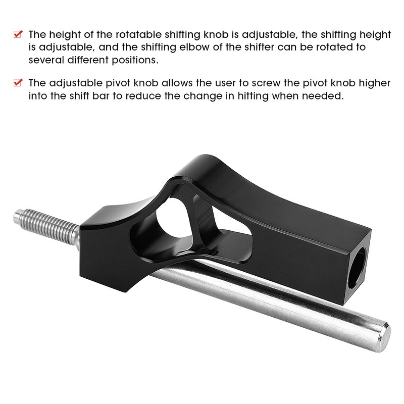 Aluminum Car Gear Extender Adjustable Shifter Lever Shift Knob Fit