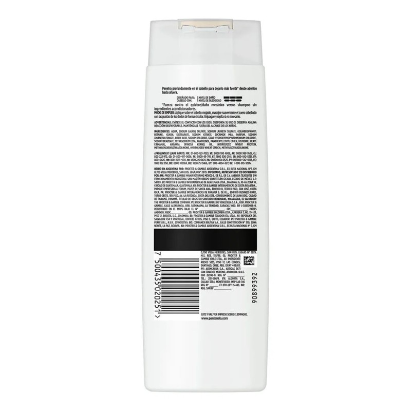 Shampoo Pantene Pro Fuerza Reconstrucción Botella 200ml Por Unidad