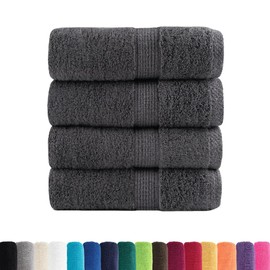vidaXL Premium Soap Cloths Pack of 4 Black 30 x 30 cm 600 g/m² Cotton