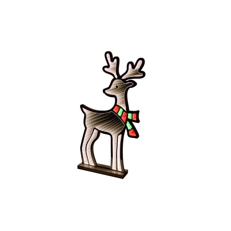 Star-Max LED Reindeer Infinity Effect, Christmas Decoration for Indoor Use,