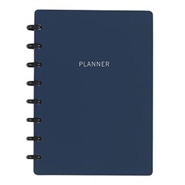 TUL® Discbound Monthly Planner Starter Set, Undated, Junior Size, Soft-Touch Cover, Navy