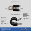 Lumonic 5 x 12 mm pipe clamps with rubber insert,