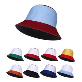 Trenzeo Tri-Colour Reversible Bucket Hat for Men & Women – Stylish & Lightweight Outdoor Hat – Unisex Colourful Bucket Hat (UK, Alpha, One Size, Green White, Pack of 1)