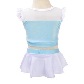 Dressy Daisy Traje de baño Princesa Cenicienta para Niñas, 2 Dos Pieza Tankini, Natación Playa Verano Fiesta, Talla 3 años, Azul