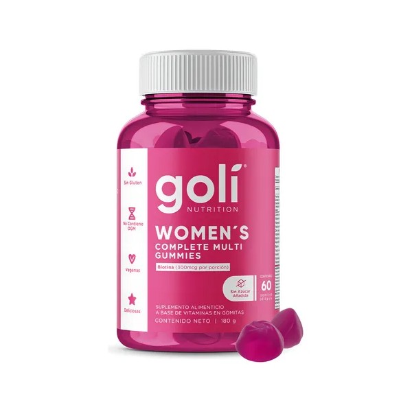 Goli Nutrition Biotina Vitamina C Inositol 60 Gomitas Sabor Cereza