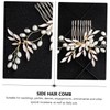 Abaodam 1pc Bridal Hair Comb Handmade Alloy Leaf Design Hair