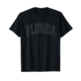 Florida Arched Style Black Text and Outline T-Shirt