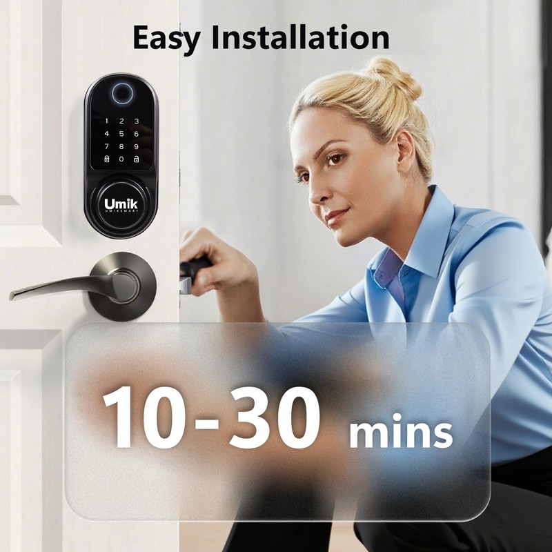 UMIK UMIKSMART Smart Door Lock with Palm Vein, 5 in