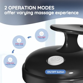 Electric Handheld Hair Massager, Queenwill Cordless Hair Scalp Massager Portable Head Scratching Massager with 2 Modes Vibration Comb for Hair Growth, Deep Cleansing and Stress Relaxation