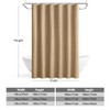 MIULEE Linen Textured Shower Curtain, 180 x 200 cm, Khaki,