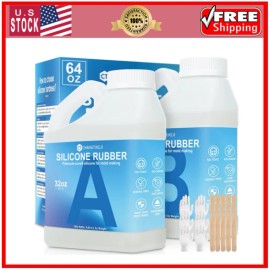 64OZ Silicone Mold Making Kit – Fast Cure, Elastic Liquid for Casting Molds